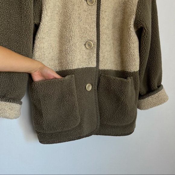 Sandro Paris Sherpa Button Front Coat - Picture 5 of 14